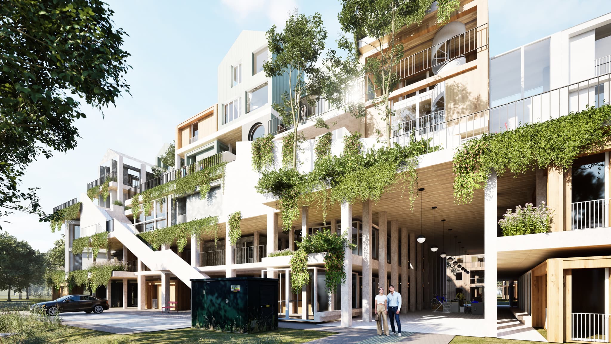 Een impressie van de urban village van LAB 040