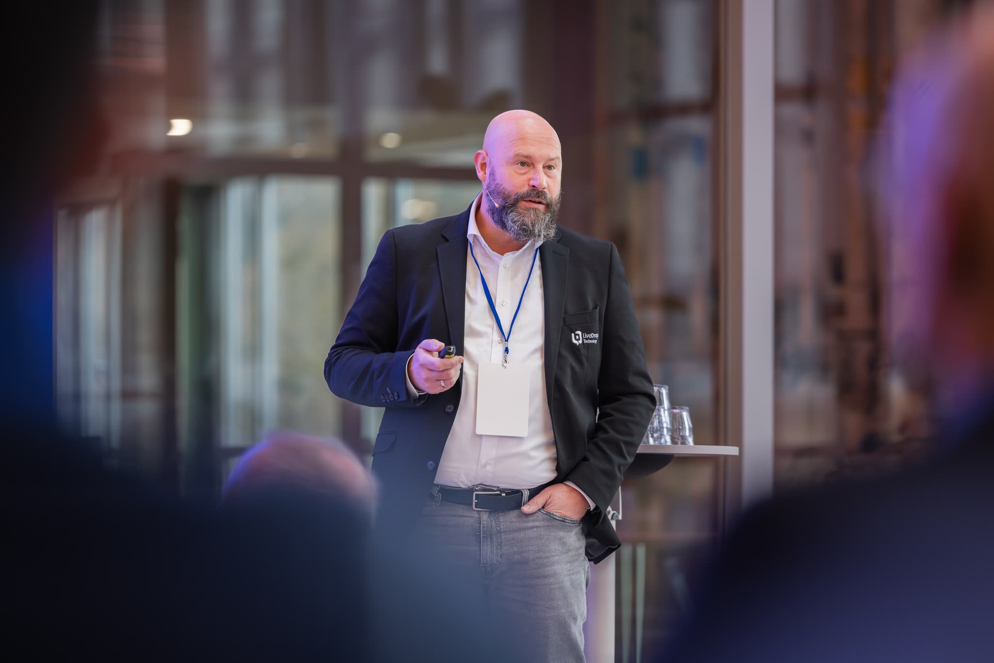 Martijn Antzoulatos-Borgstein, Senior Sales Director for Defense & Security at Eindhoven-based LiveDrop, at Blue Magic Netherlands © Nadia ten Wolde