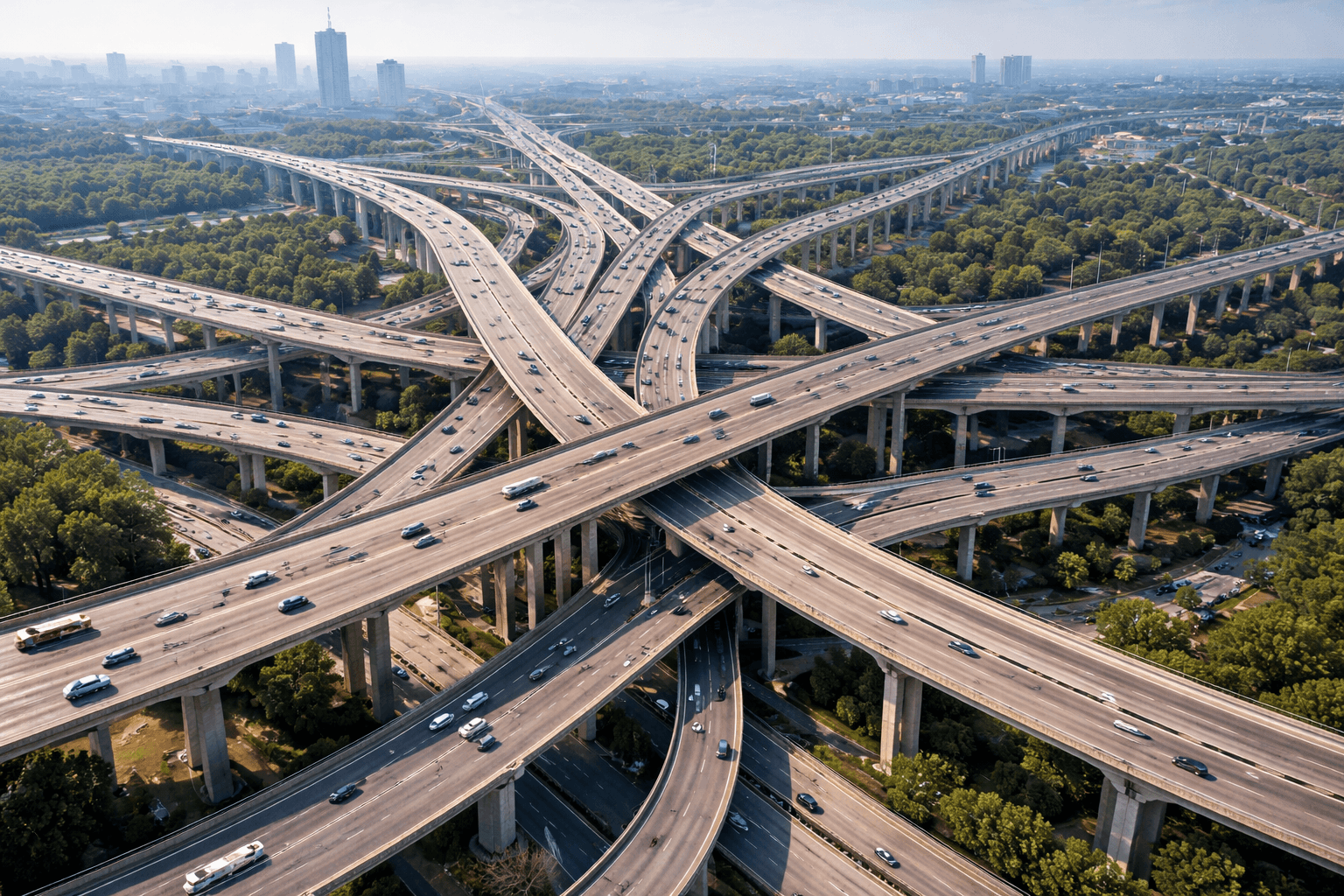 Highways on a bridges