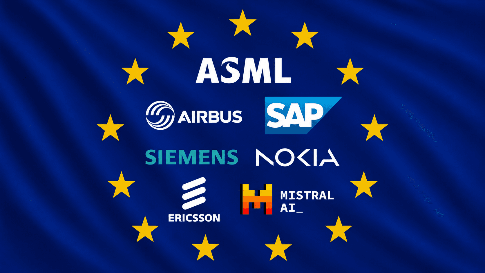 ASML, Airbus, SAP, Siemens, Nokia, Mistral AI, en Ericsson